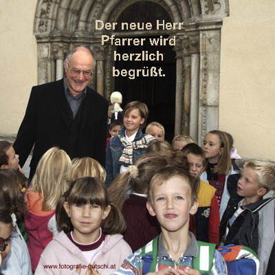 Begrüßung des Pfarrers