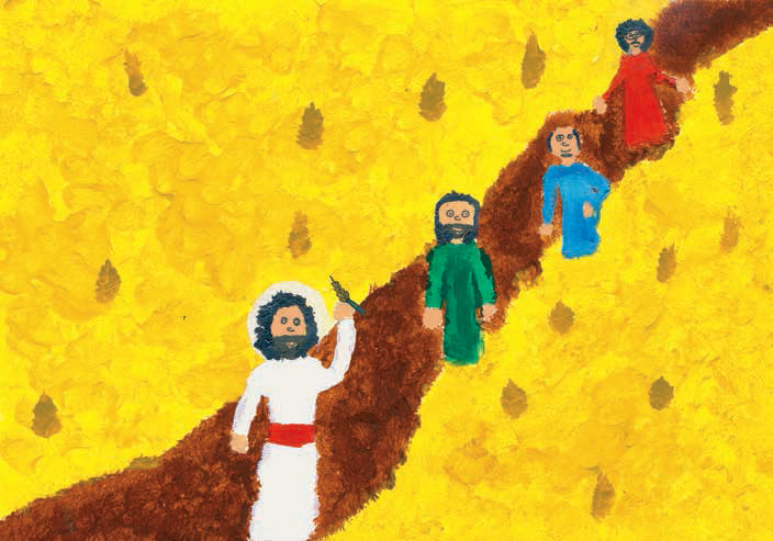 Jesus geht mit seinen Jüngern durch die Kornfelder